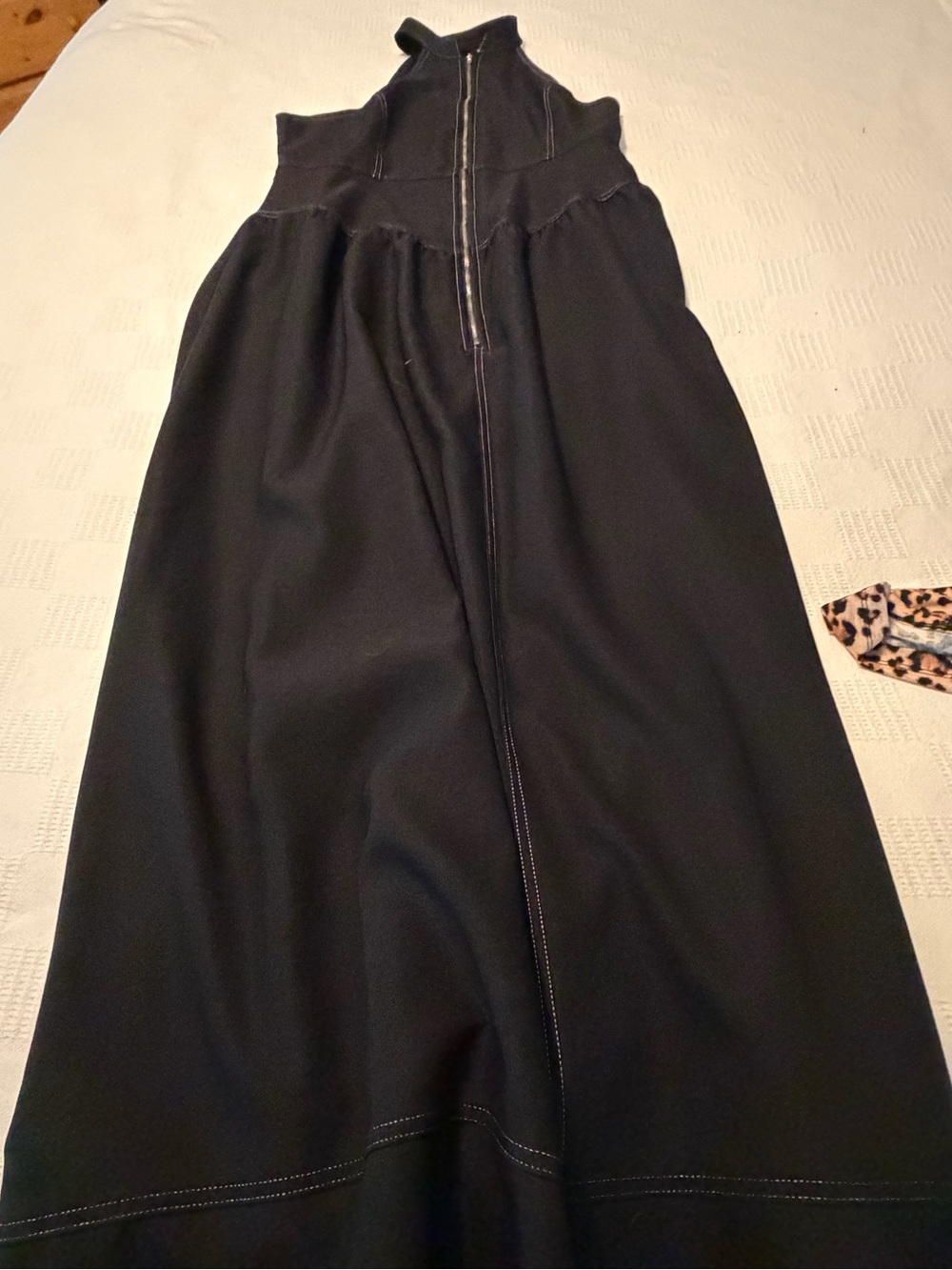 Black Maxi Skirt with Back Zipper